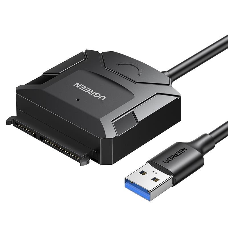 UGREEN 2.5'' / 3.5'' hard drive adapter cable (USB-A 3.0 - SATA) - Black