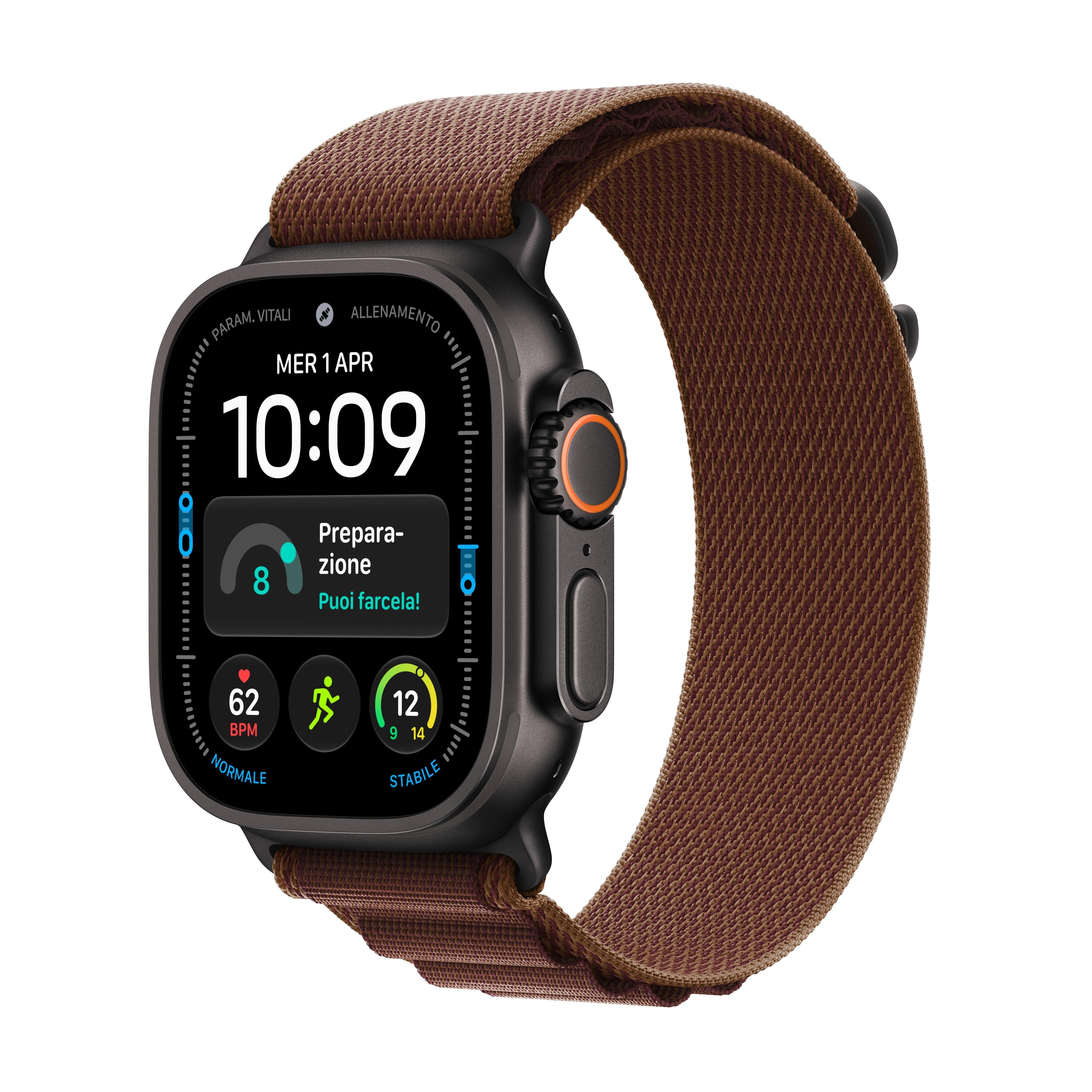 Apple Watch Ultra 4 GPS + Cellular 49mm Black Titanium Case with Burgundy Alpine Loop - M Smartwatch Rød MJC14DH/A