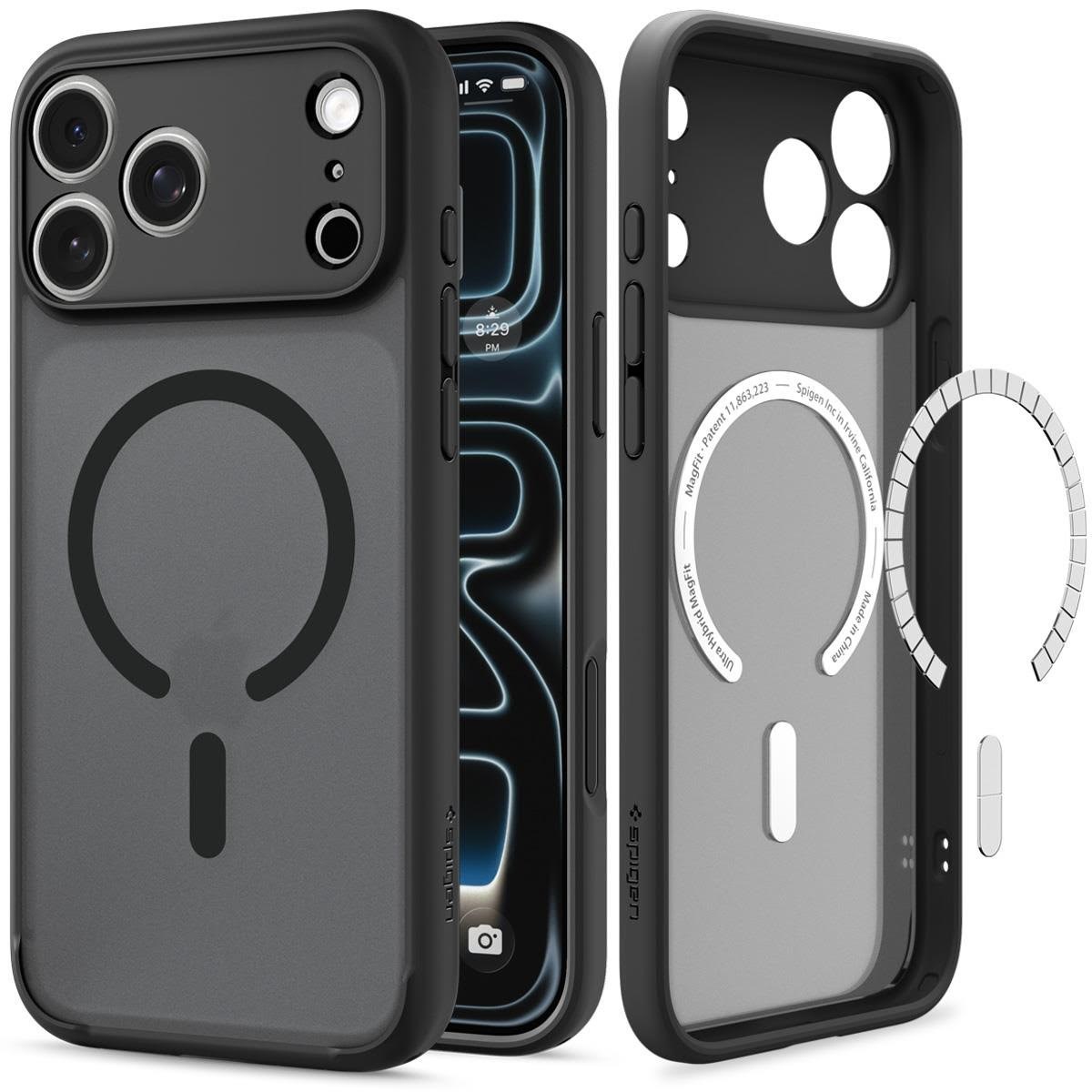 Spigen Ultra Hybrid MagSafe - frost black - iPhone 18 Pro/17 Pro Mobilcover ACS12160