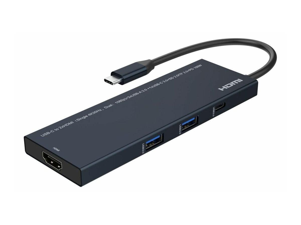 MicroConnect - docking station - USB-C - 2 x HDMI Docking Station USB3.1CCOM18