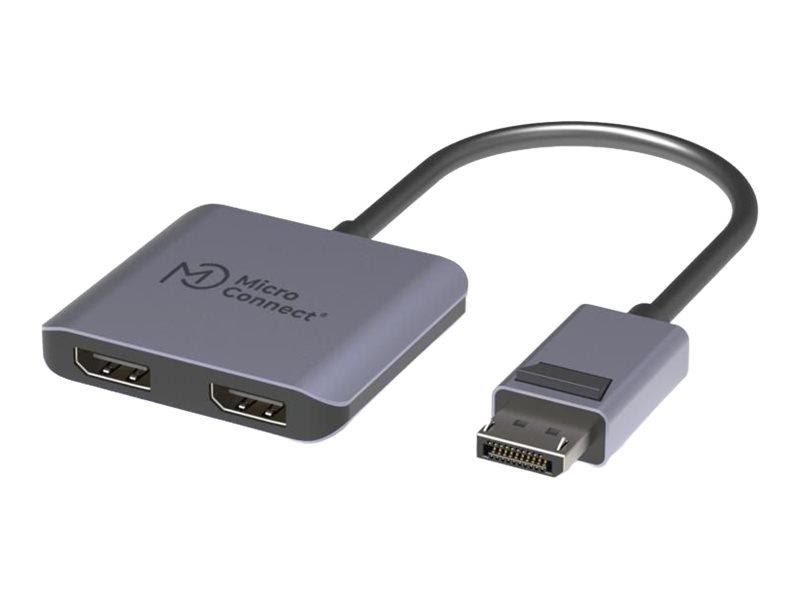 MicroConnect - video splitter - MST hub - 2 ports Hdmi Splitter MC-DP-2XDP