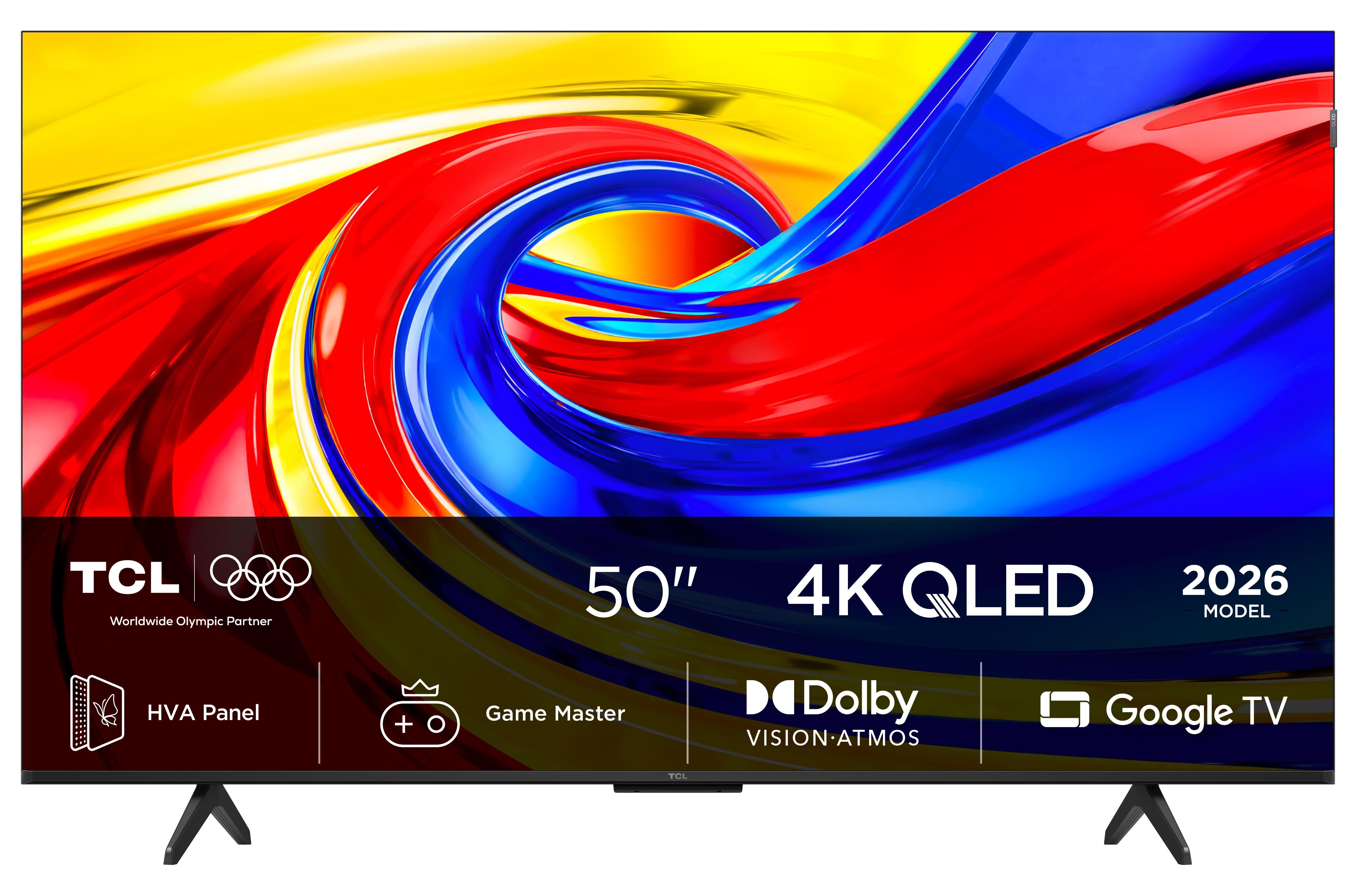 TCL 50" Fladskærms TV QLED 4K Dolby Vision 50P7L Fjernsyn Sort