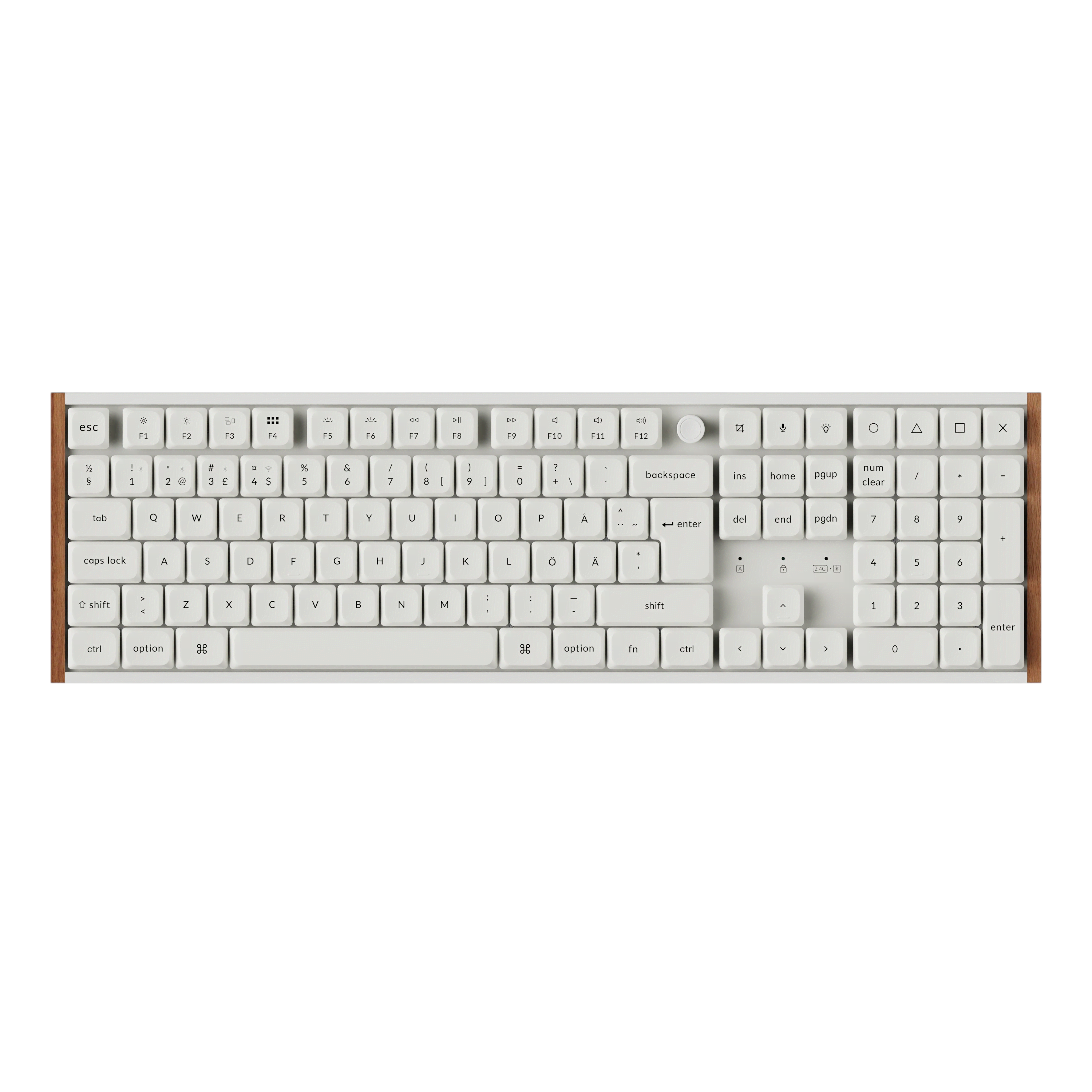 Keychron K5 Ultra SE 100% 8K Keychron Milk POM Red - Gaming Tastatur - Nordisk - Hvid