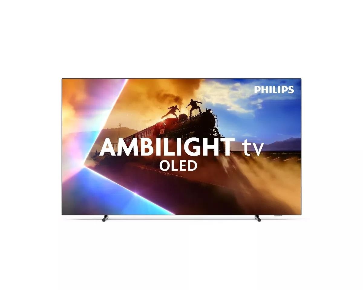 Philips 55" Fladskærms TV OLED 4K Dolby Vision 55OLED801/12 Ambilight Fjernsyn Sort