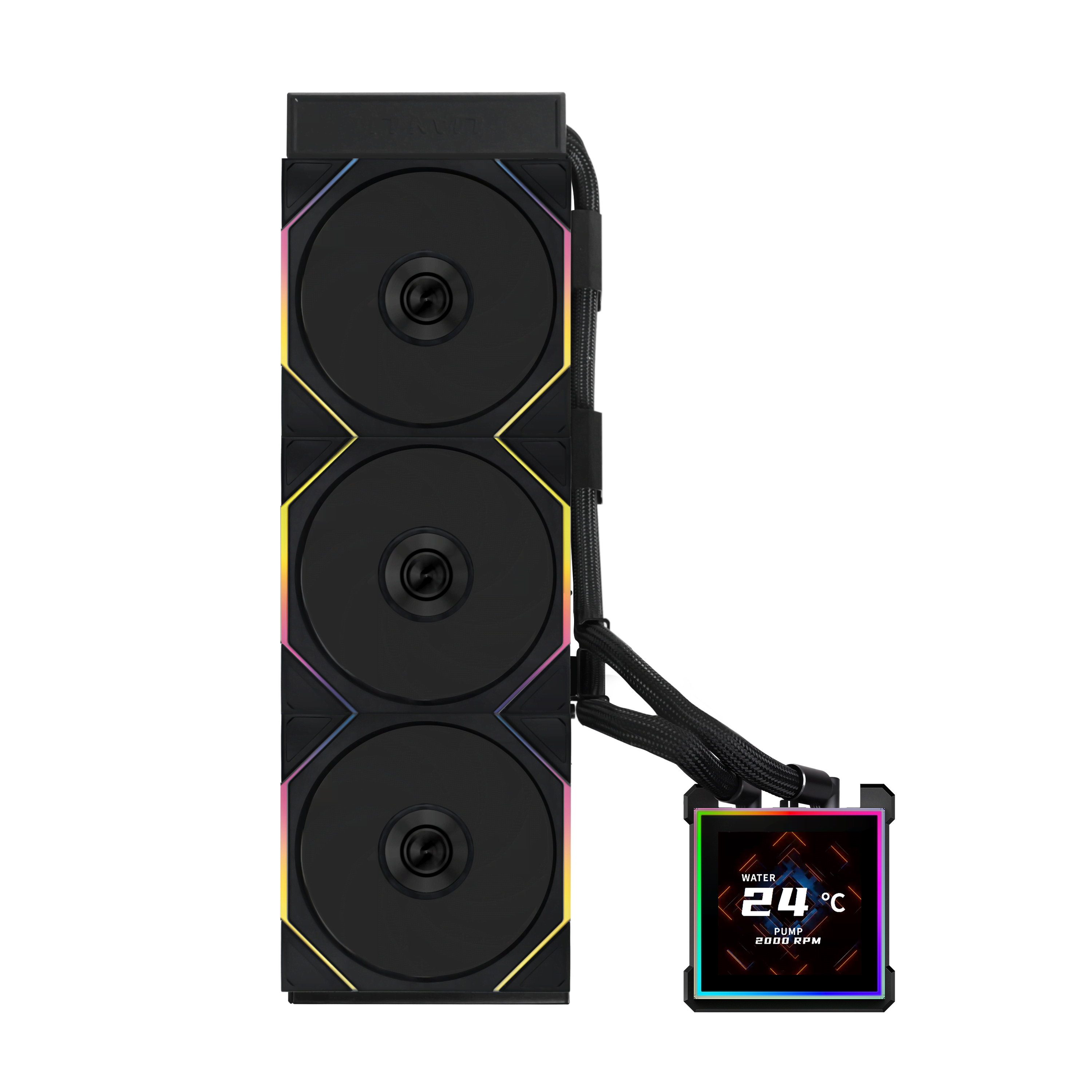 Lian Li HydroShift II LCD-S 360TL Flex Black - CPU Vandkøling - Max 33 dBA Cpu Køler Sort GHS2LCDS36TFB