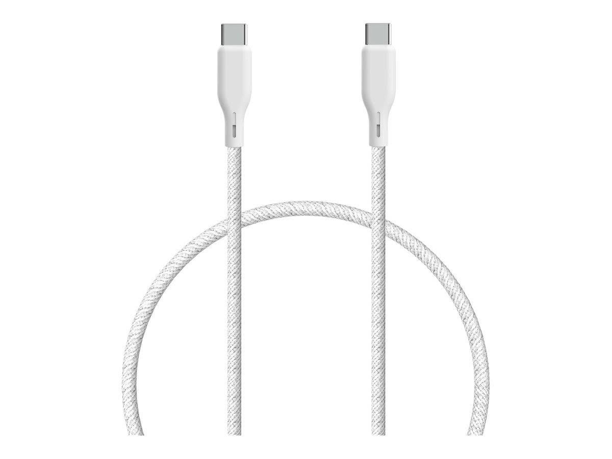 ESSENTIALS by UPSTRÖM 100W USB-C to USB-C Cable 1.2m - White Usb Kabel Hvid CC120-100W-E