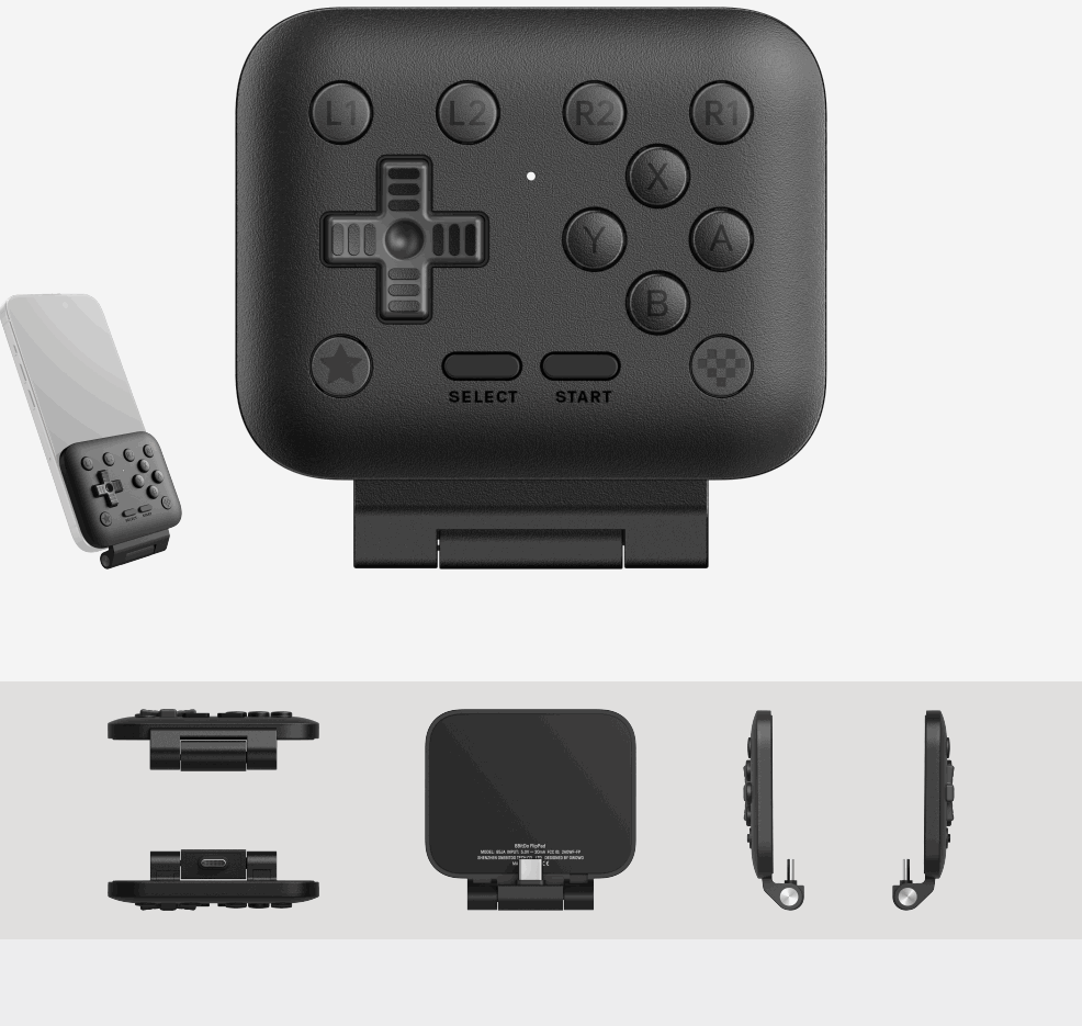 8BitDo FlipPad (Black Edition) - Wired Controller - Android Spil Tilbehør 6922621509066