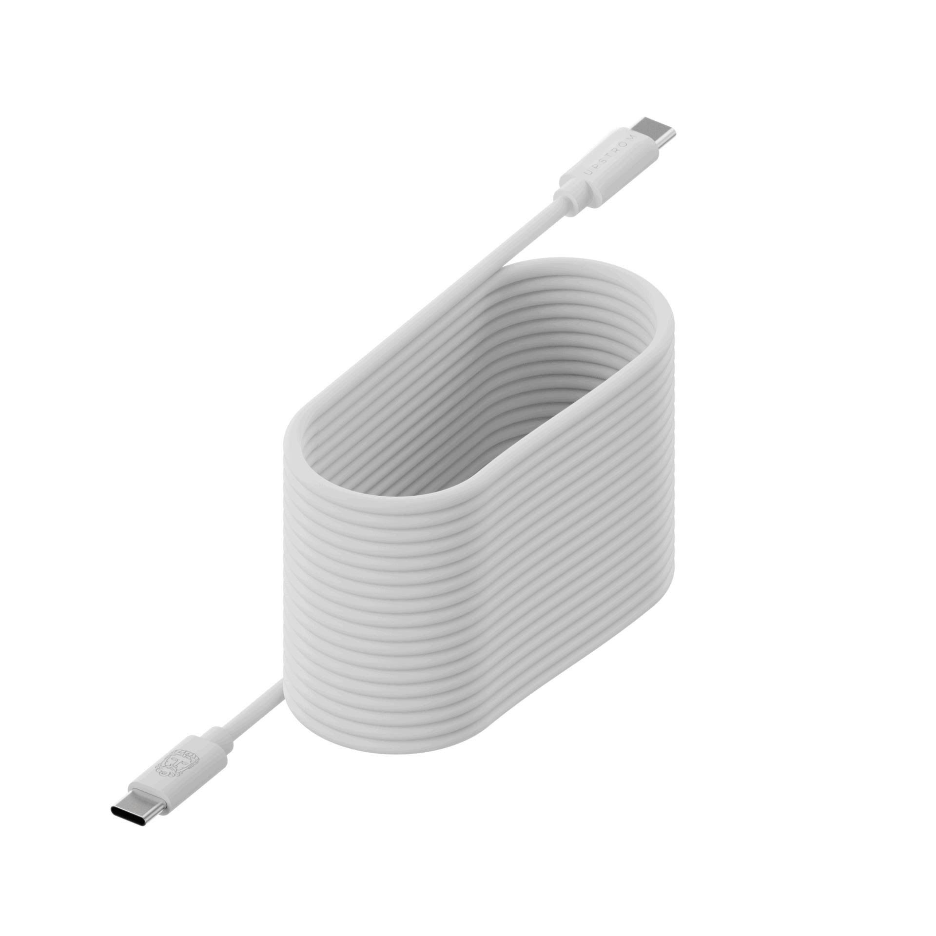 UPSTRÖM CIRKULÄR 100W USB-C to USB-C charging cable 2.5m - White Usb Kabel Hvid CC250-100W