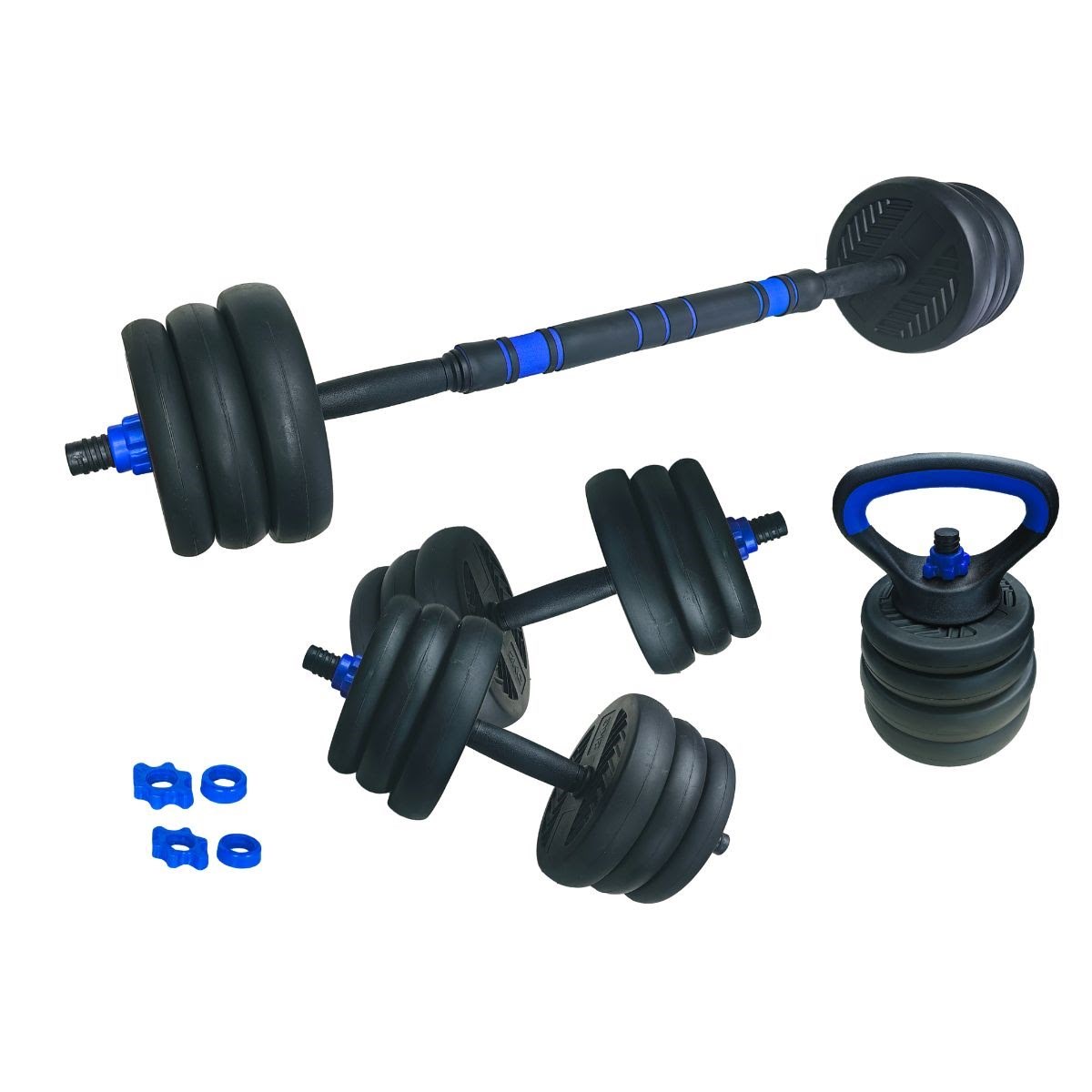 ASG Vægtsæt 30 kg. Sort/Blå Træningsudstyr ASG4520BLACKONE SIZE