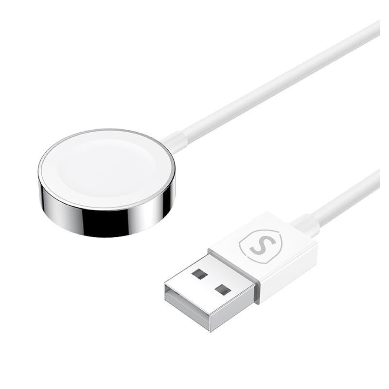 SiGN Magnetic Wireless Charger MagSafe for Apple Watch - 2.5W - 3A - 1.2m - White Smartwatch Tilbehør SN-IW001S