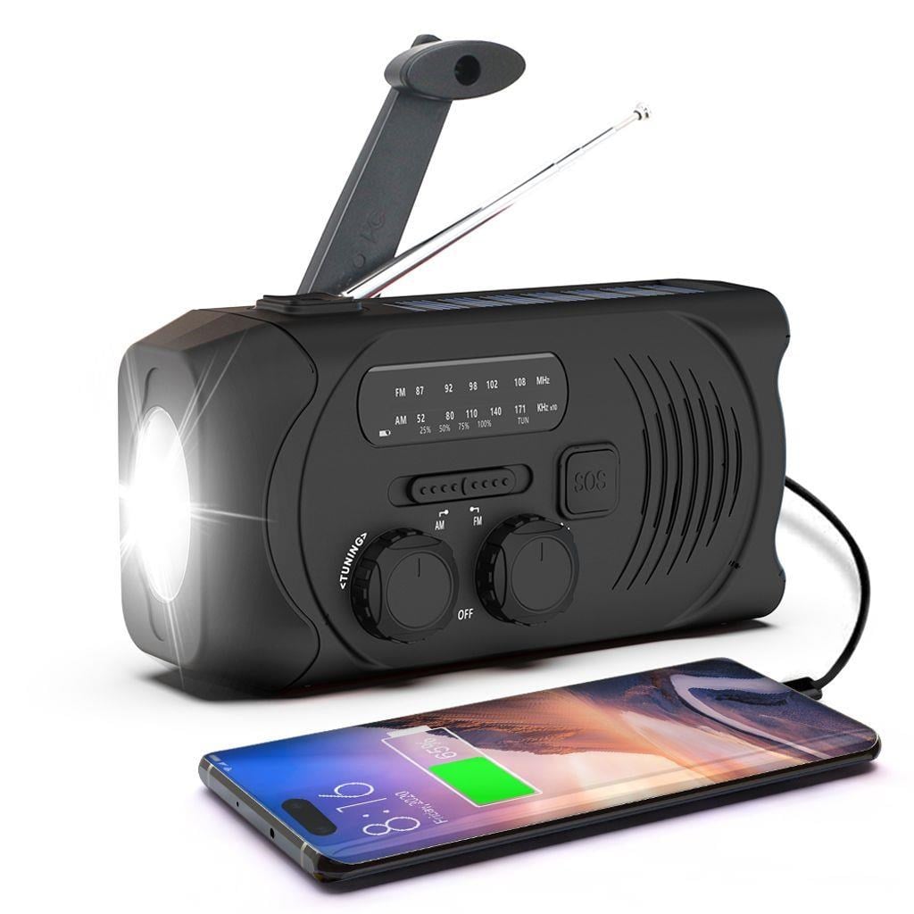 SiGN crank radio with solar cells - flashlight and power bank - 2000 mAh Powerbank SN-PBDYN
