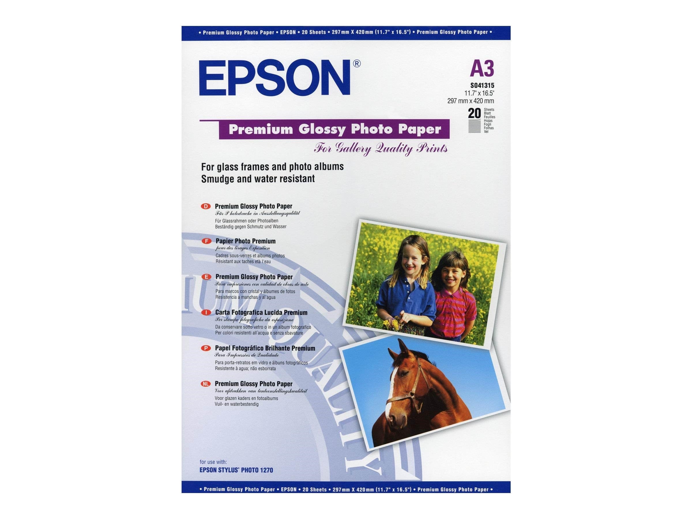 Epson A3 Premium Paper 20sh Fotopapir C13S041315