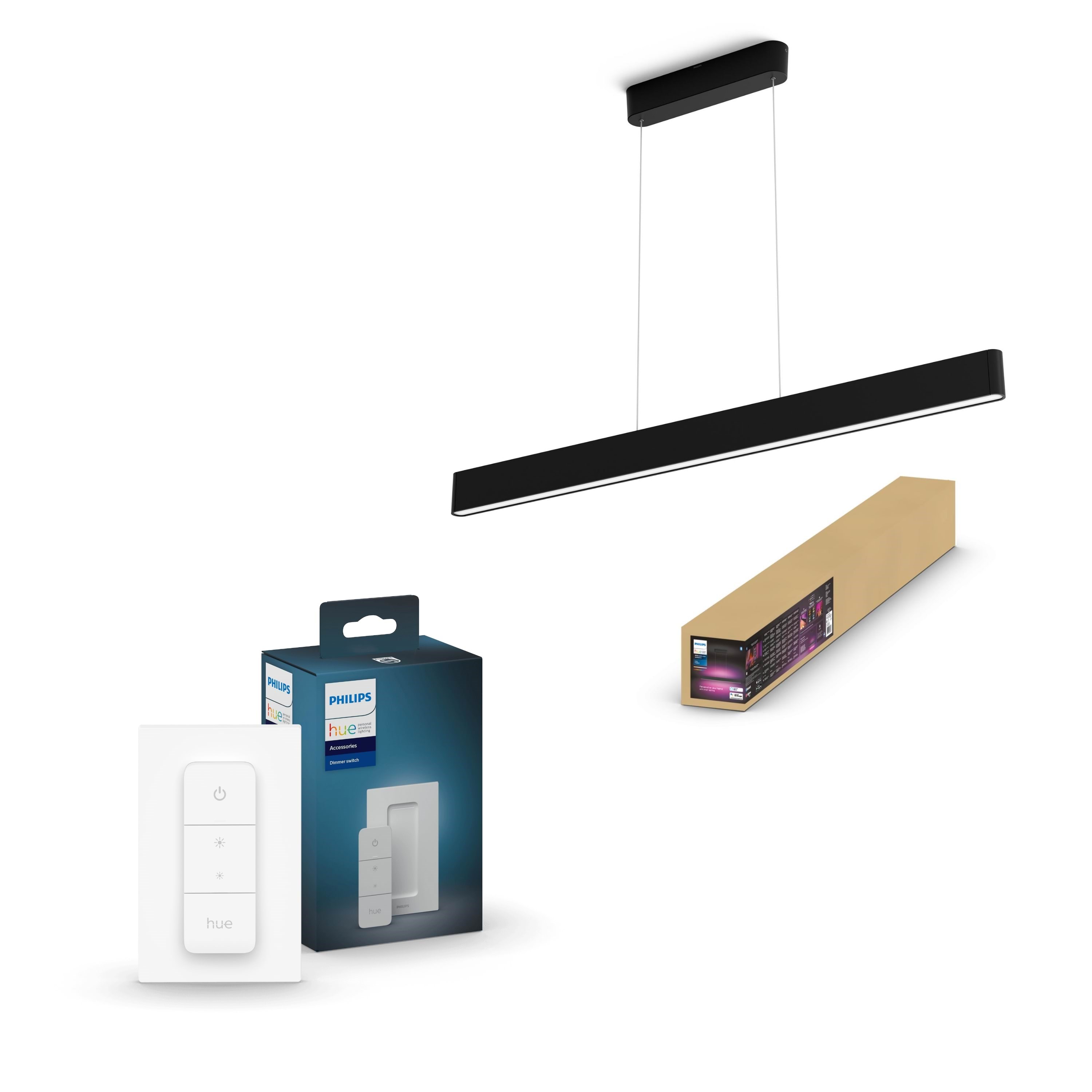 Philips Hue Ensis Sort + Dimmer Switch V2 Smart Home 8500642