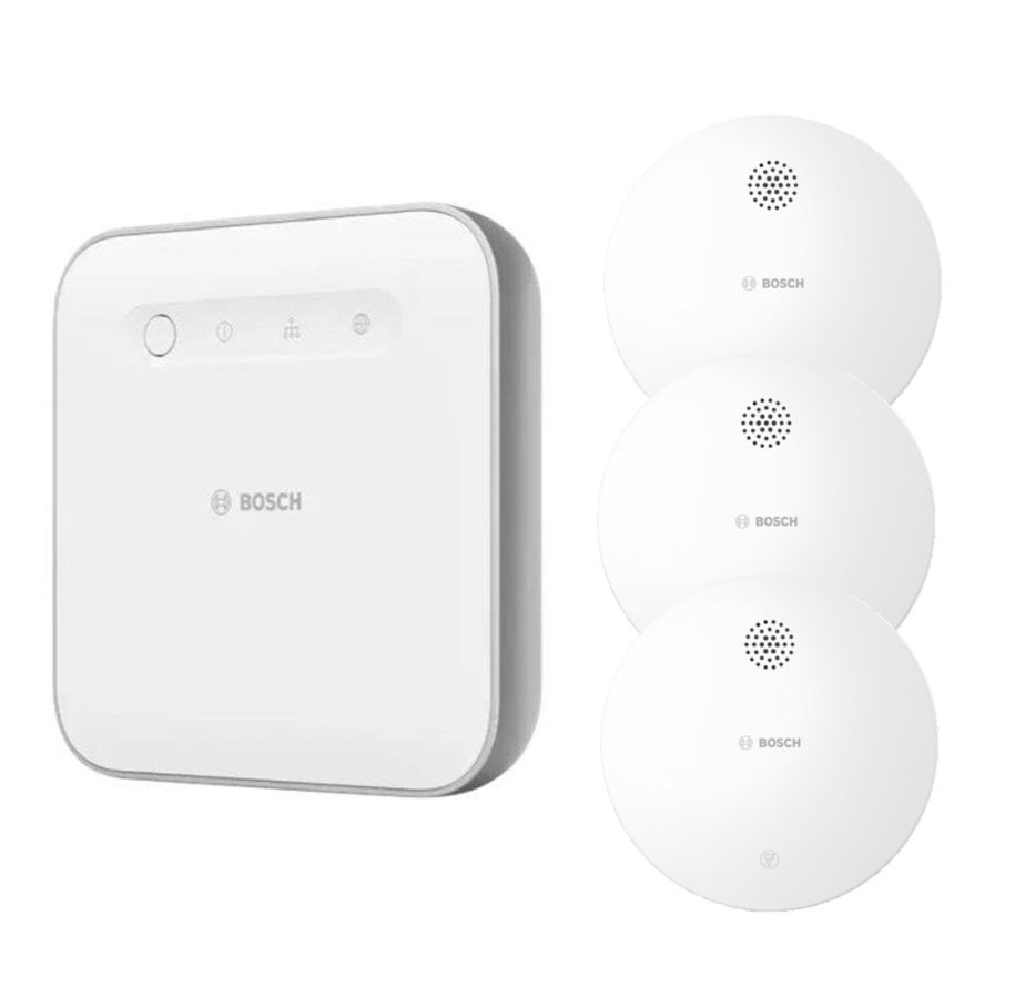 Bosch Smart Home-styreenhed II + Røgalarm II (3-Pack) Smart Home 8500790