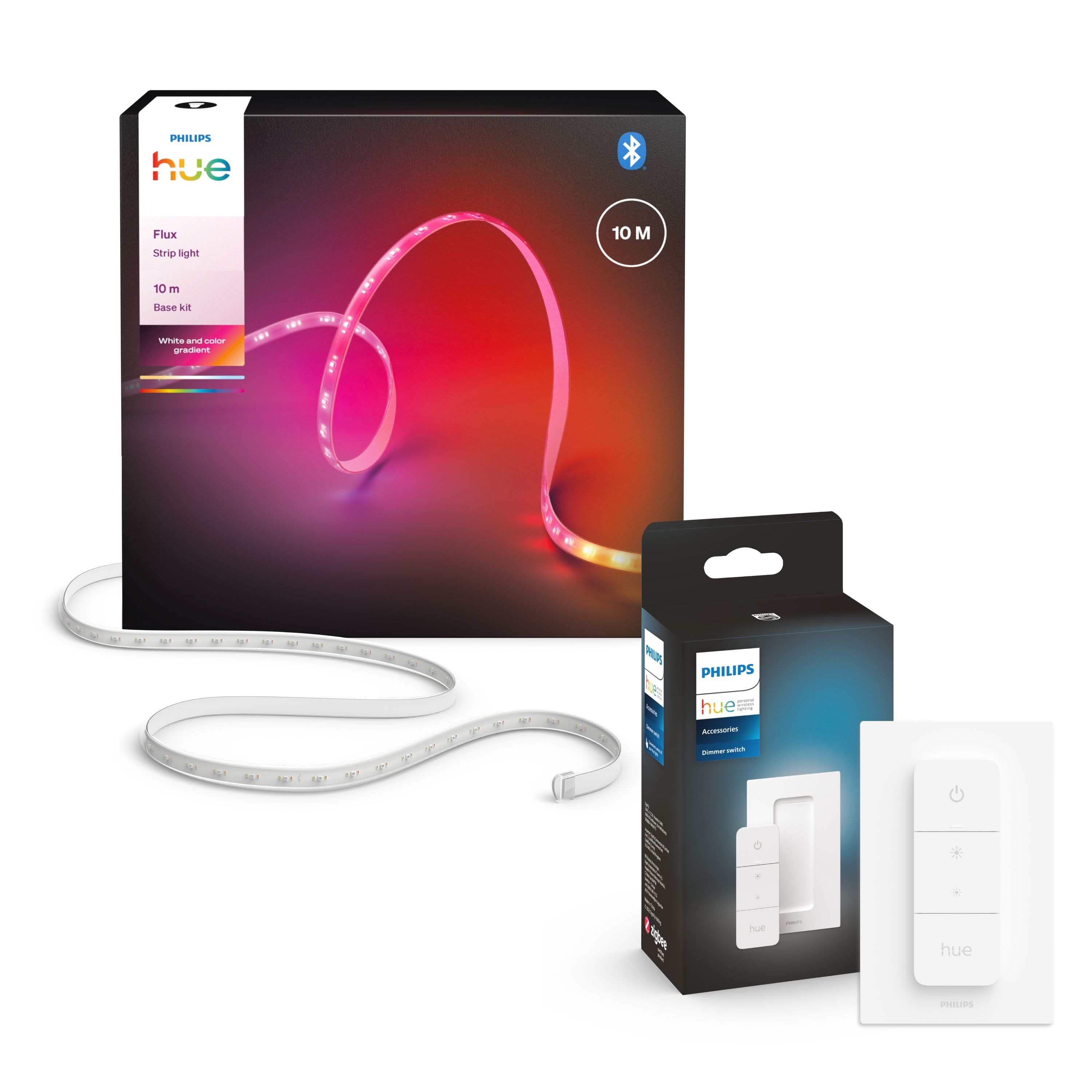Philips Hue Flux LED-strip 10 m + Dimmer Switch V2 Smart Home 8500987