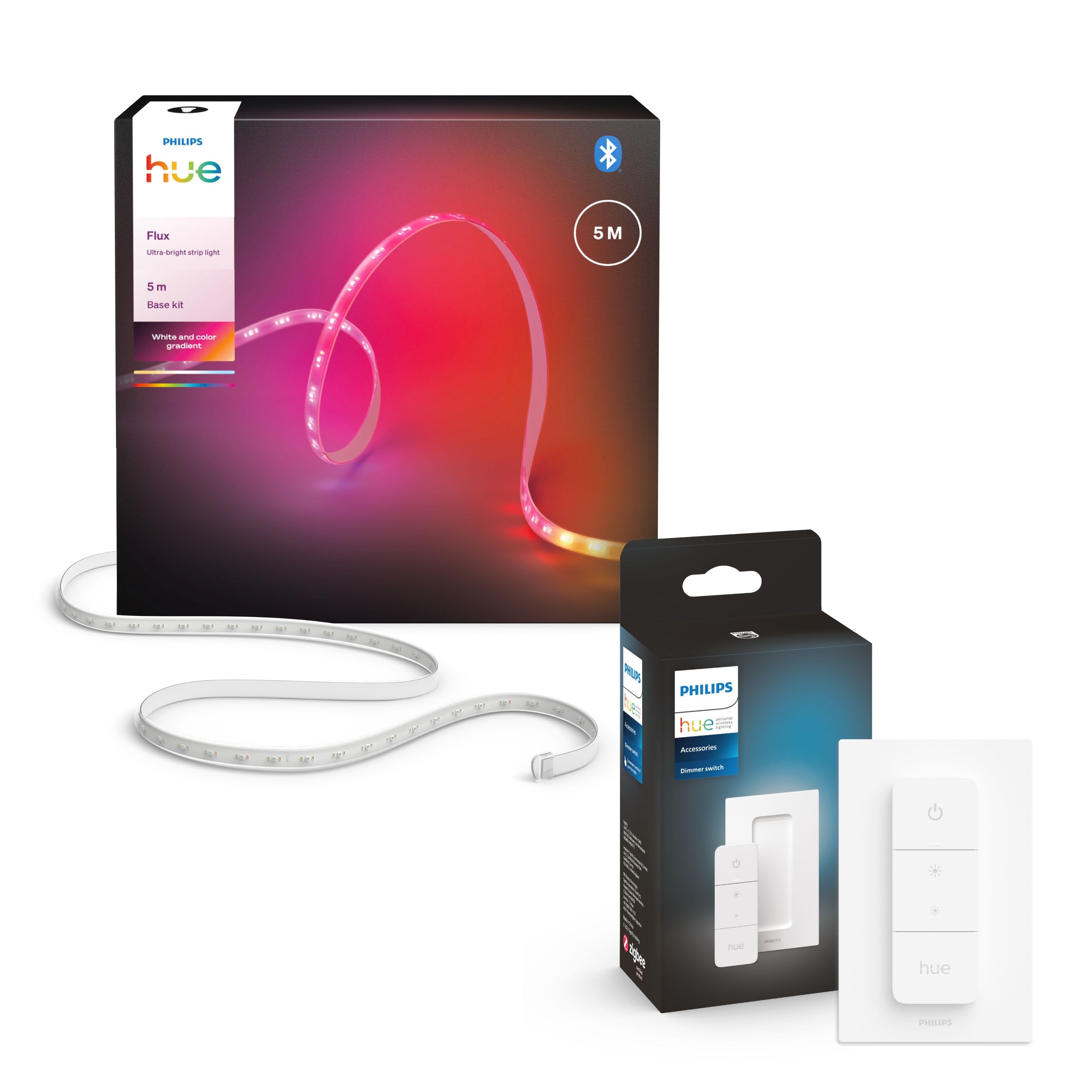 Philips Hue Flux Ultra Bright LED-strip 5 m + Dimmer Switch V2 Smart Home 8500988