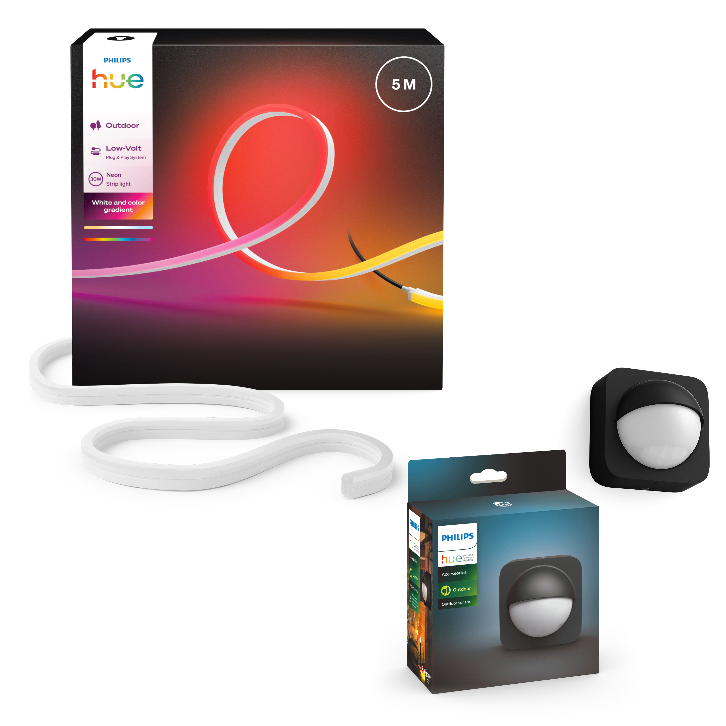 Philips Hue Neon Udendørs LED-strip 5m + Udendørs bevægelsessensor Smart Home 8501002