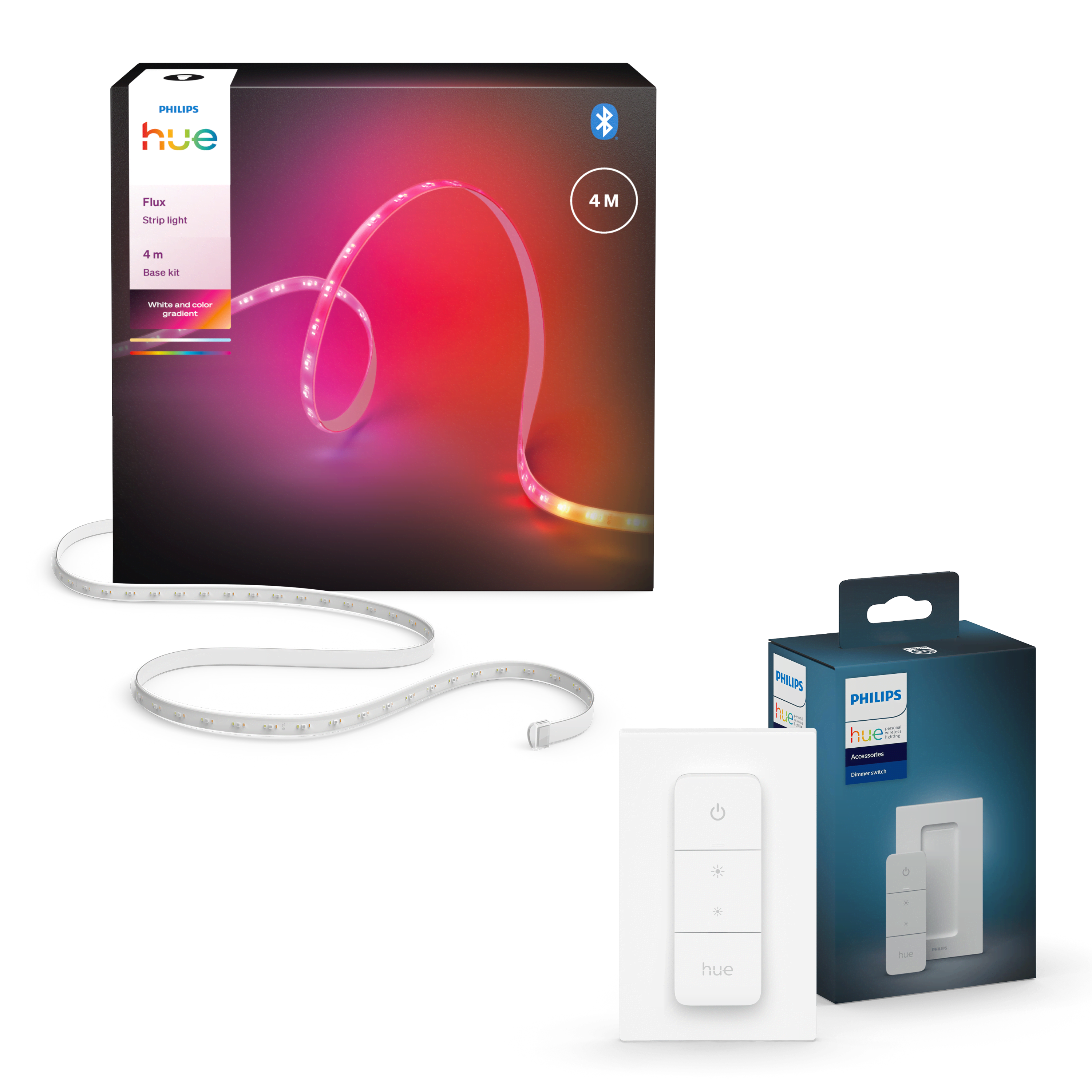 Philips Hue Flux LED-strip 4 m + Dimmer Switch V2 Smart Home 8501006