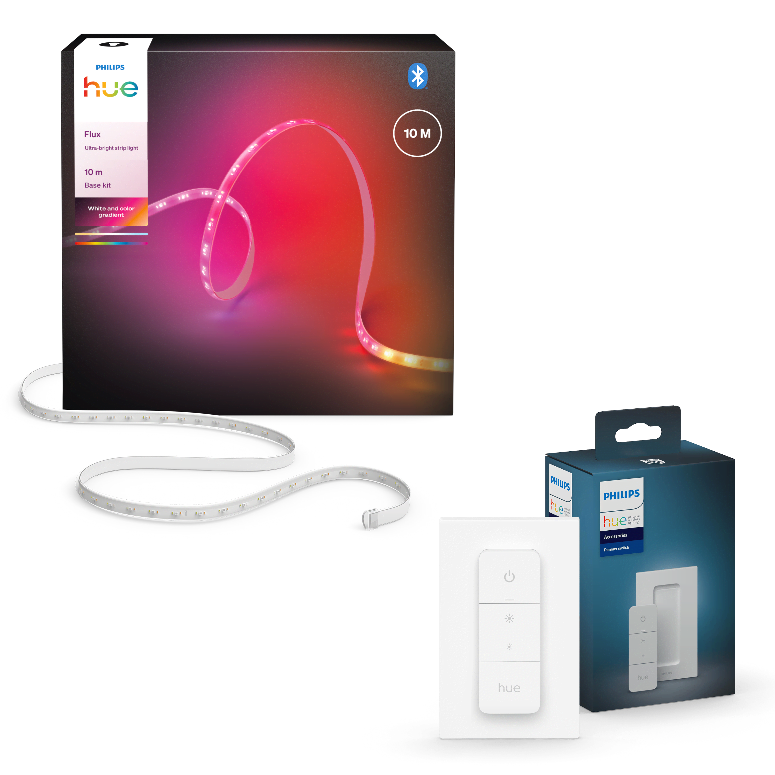 Philips Hue Flux Ultra Bright LED-strip 10 m + Dimmer Switch V2 Smart Home 8501007