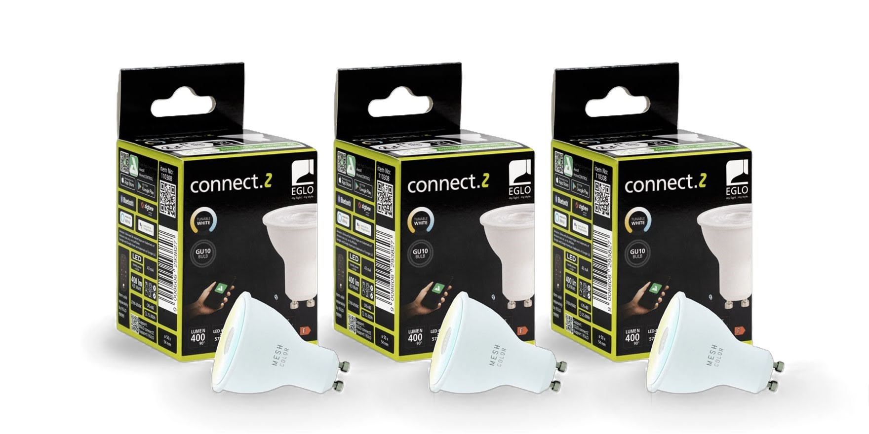 EGLO CONNECT.Z GU10 opal SMART pære M/TUNABLE WHITE - 3 pak Smart Home 8501057
