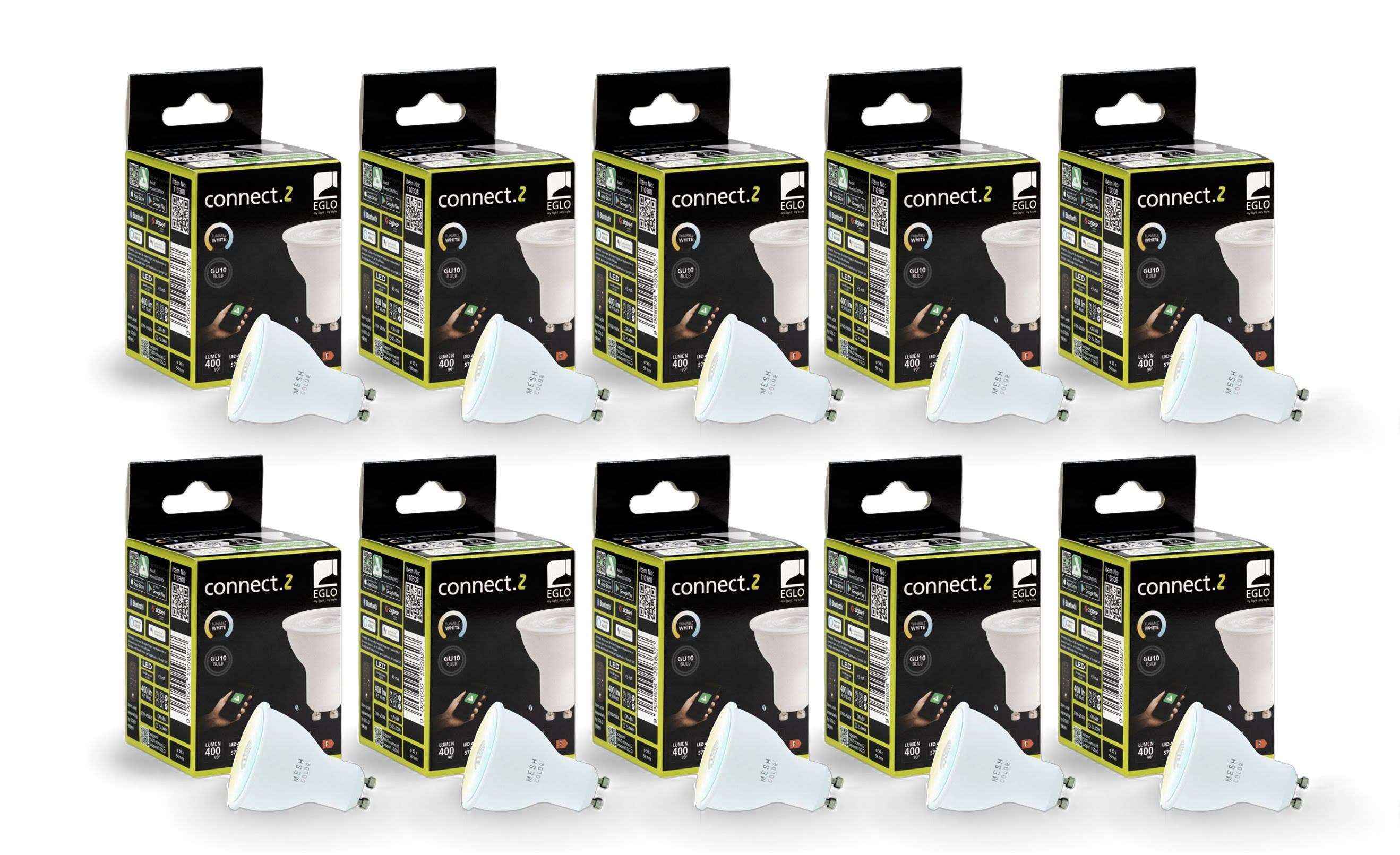 EGLO CONNECT.Z GU10 opal SMART pære M/TUNABLE WHITE - 10 pak Smart Home 8501059