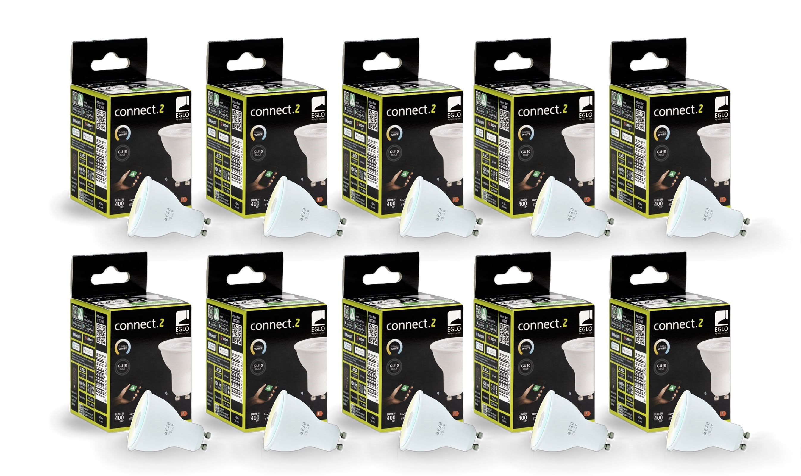 EGLO CONNECT.Z GU10 opal SMART pære M/TUNABLE WHITE - 10 pak Smart Home 8501065