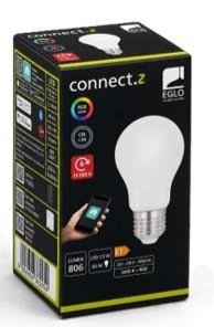 EGLO CONNECT.Z E27 A60 opal SMART pære M/FARVER(RGB) OG VARM HVID LYS- 5 pak
