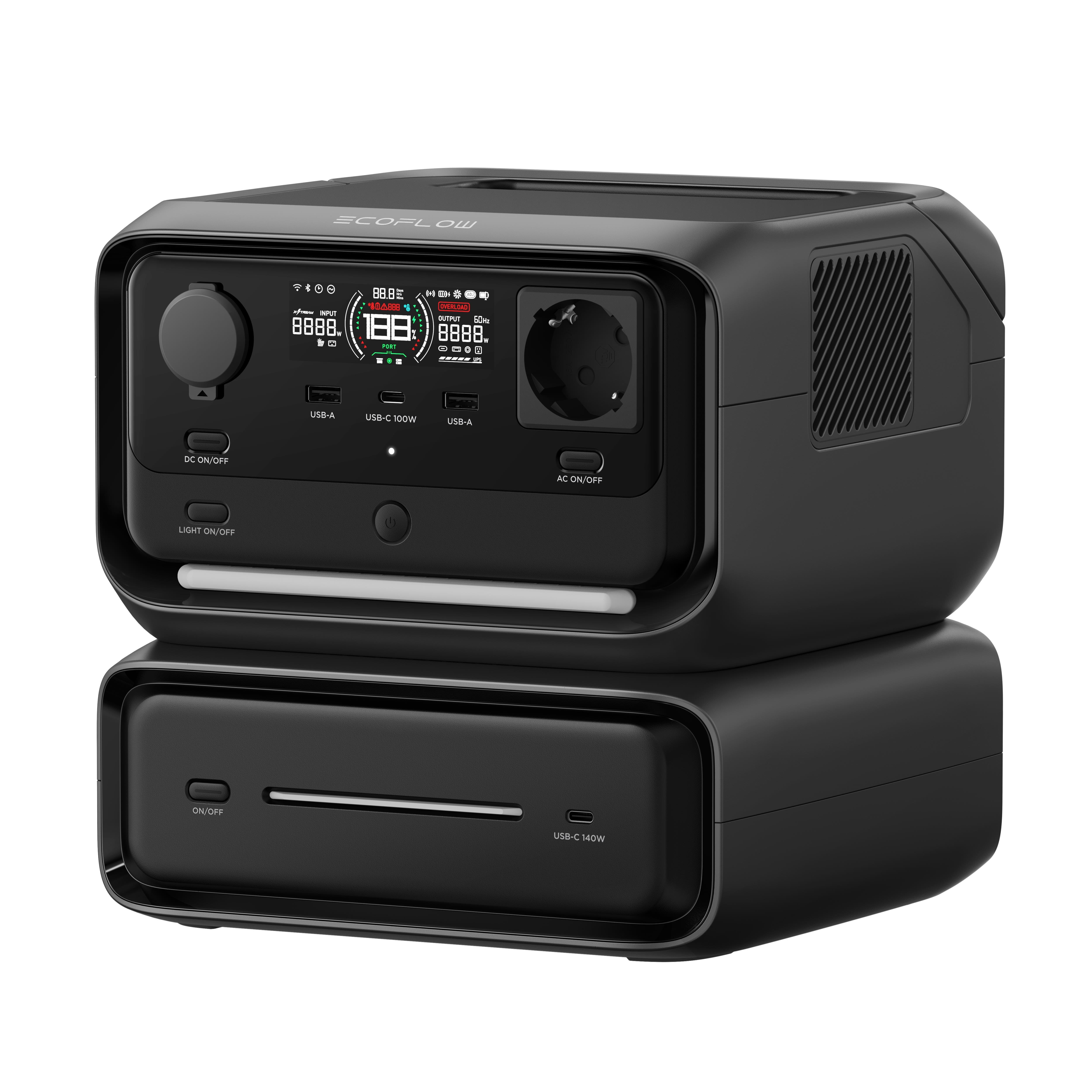 EcoFlow River 3 Max Bundle - 572Wh Power Station EFRIVER3Plus-EU-CBOX/EFEB300