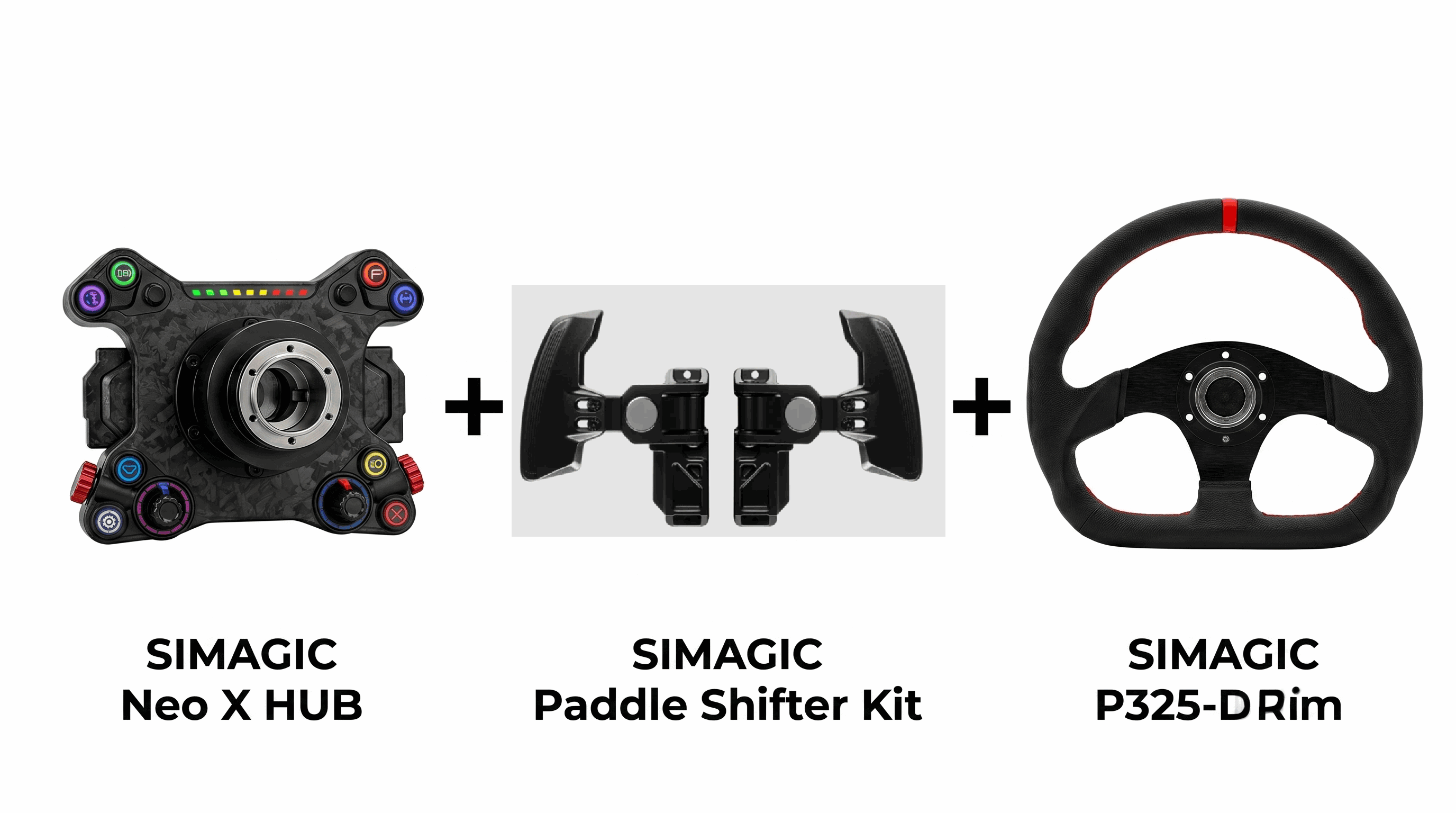 Simagic Neo X Hub + Paddle Shifter + P-325-D Leather - Simracing Bundles Spil Tilbehør 8501100