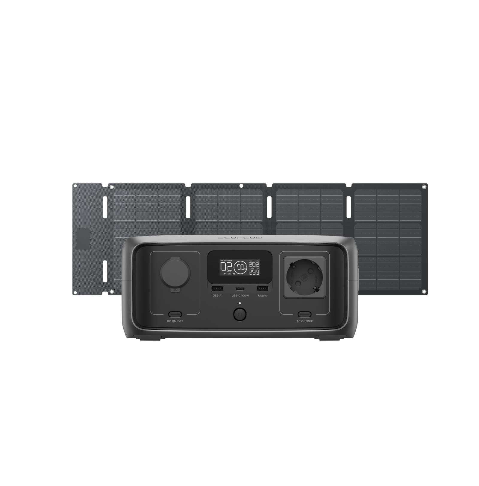 EcoFlow River 3 (UPS 10ms) 245Wh + 45W Solar Panel - Bundle Power Station EFRIVER3-UPS-EU CBOX/EFSOLAR45-TYPE-C