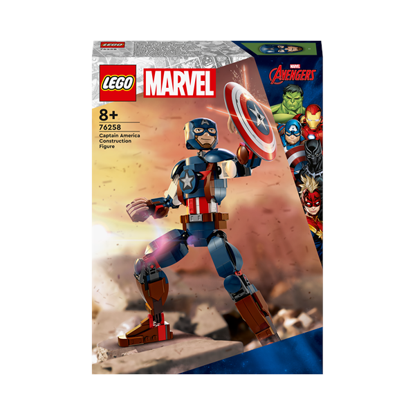 Lego Marvel Avengers - Captain America Figur - Byg Selv