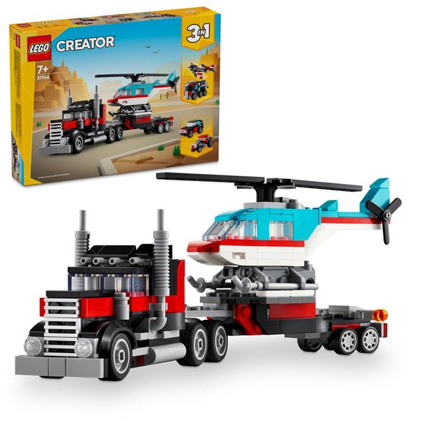 Lego Creator 3 - in - 1 - Blokvogn Med Helikopter