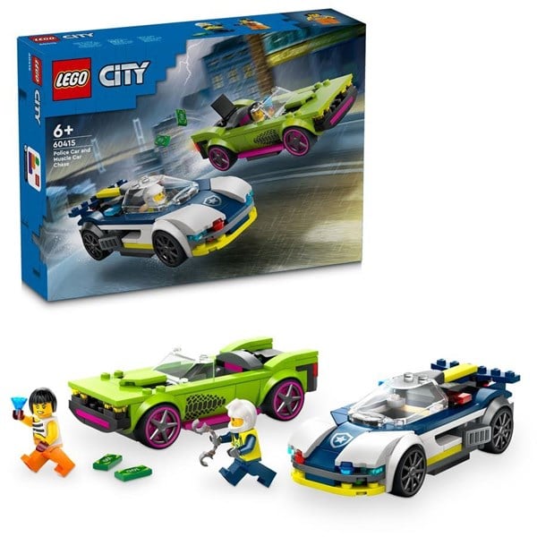 Lego City - Biljagt Med Politi Og Muskelbil