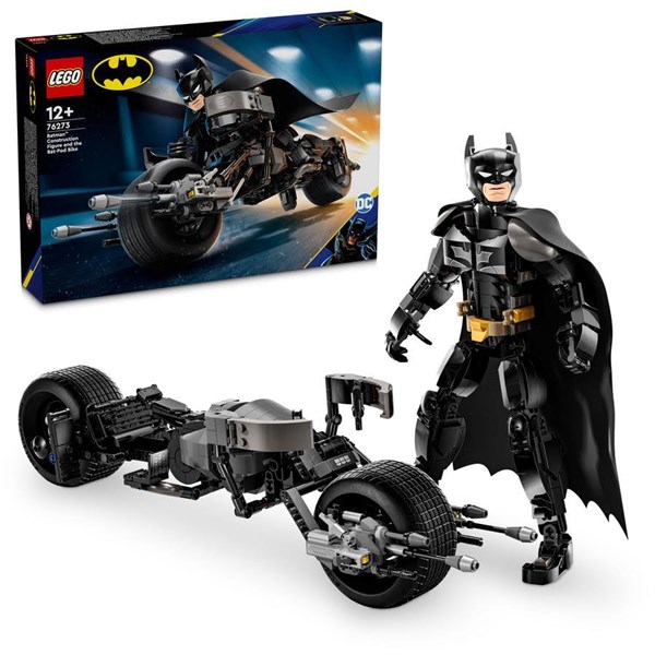Lego Batman - Byg Selv Figur Af Batman Og Batpod Motorcyklen