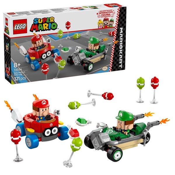 Lego Super Mario - Mario Kart - Baby Mario Mod Baby Luigi