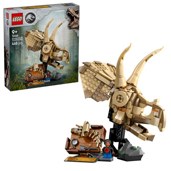Lego Jurassic World - Triceratops Kranium Dinosaurfossiler
