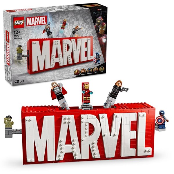 LEGO Super Heroes Marvel MARVEL-logo og minifigurer