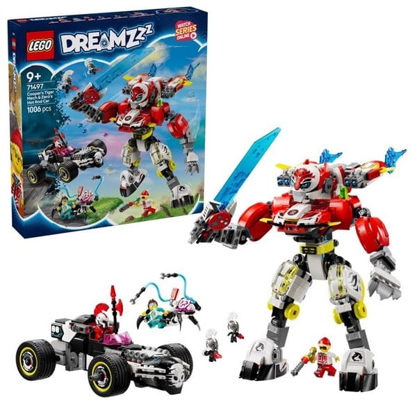 Lego Dreamzzz - Coopers Tiger - mech Og Zeros Hotrod - bil
