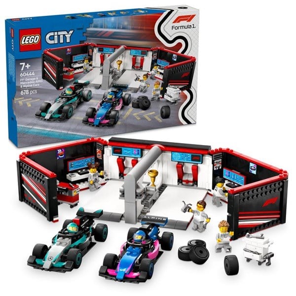 Lego City - F1 Garage - Mercedes - amg Og Alpine - biler