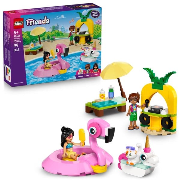 LEGO Friends Poolparty med enhjørning og flamingo