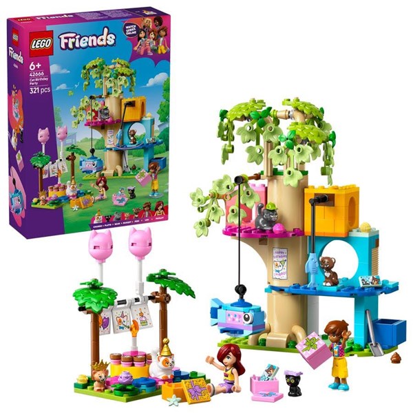 LEGO Friends Katte-fødselsdagsfest og trætophus
