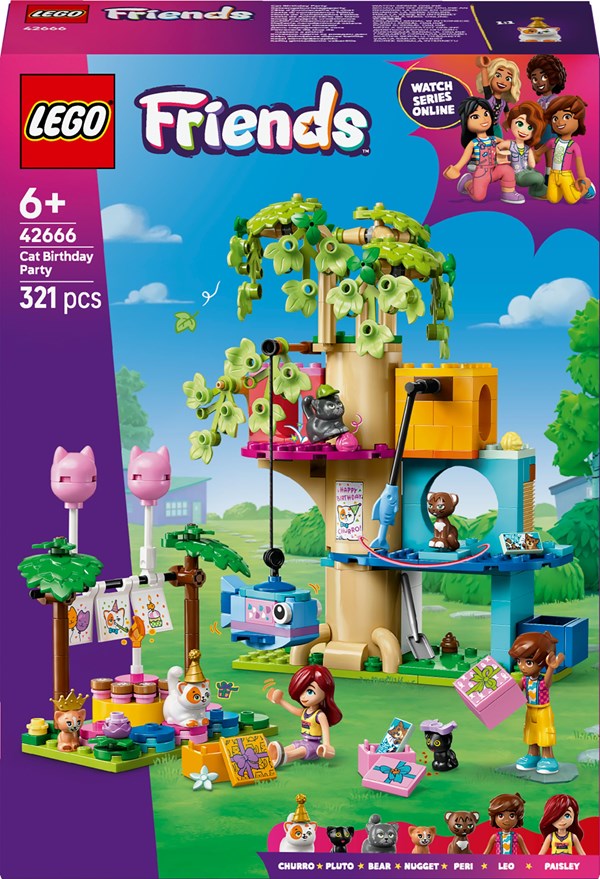 LEGO Friends Katte-fødselsdagsfest og trætophus