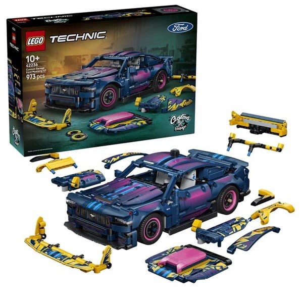 ® Technic Custom Garage Ford Mustang GT Car - Customisable Building Toy - 42236