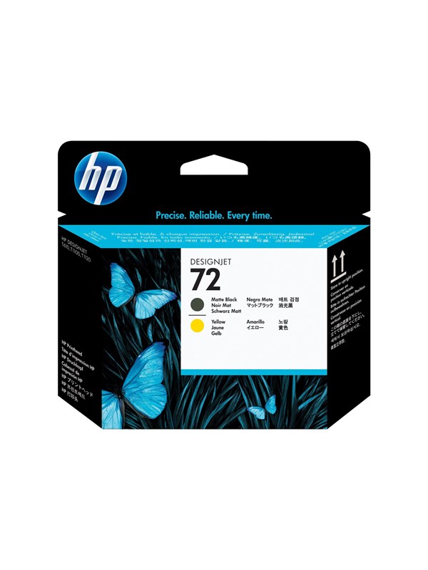 HP HP 72 Printhoved mat sort/gul C9384A Modsvarer: N/A
