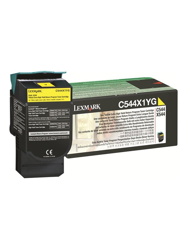 Lexmark C544X1YG Yellow Toner - Lasertoner Gul