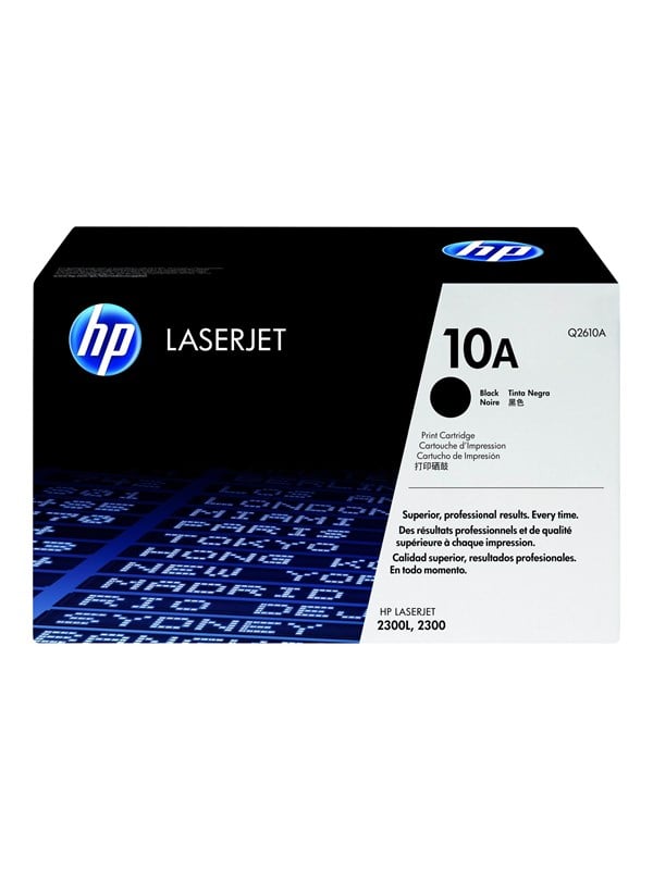 HP Q2610A / 10A Black Toner - Lasertoner Sort