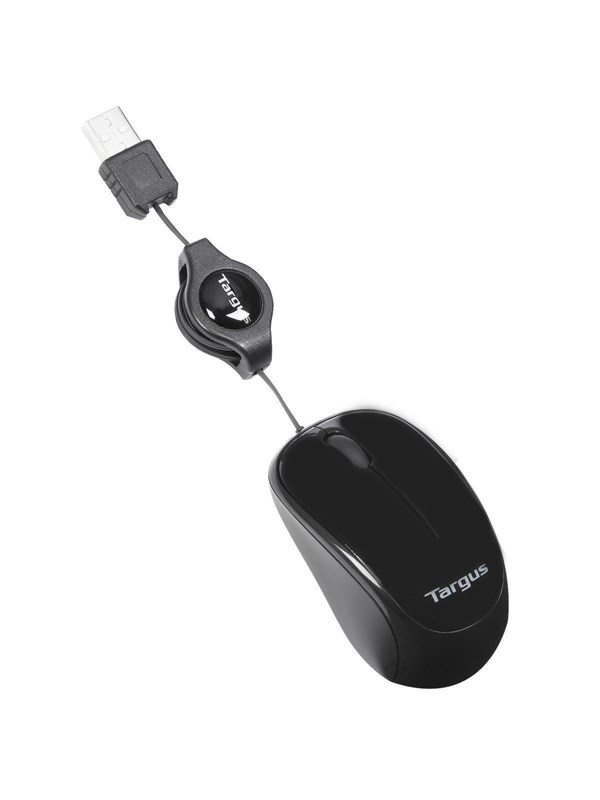 Targus Compact Blue Trace Travel Mouse Black - Mus - Optisk - Grå
