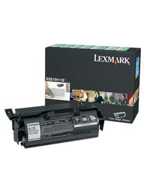 Lexmark Tonerkassette sort 25.000 sider, høj kapacitet, return X651H11E Modsvarer: N/A