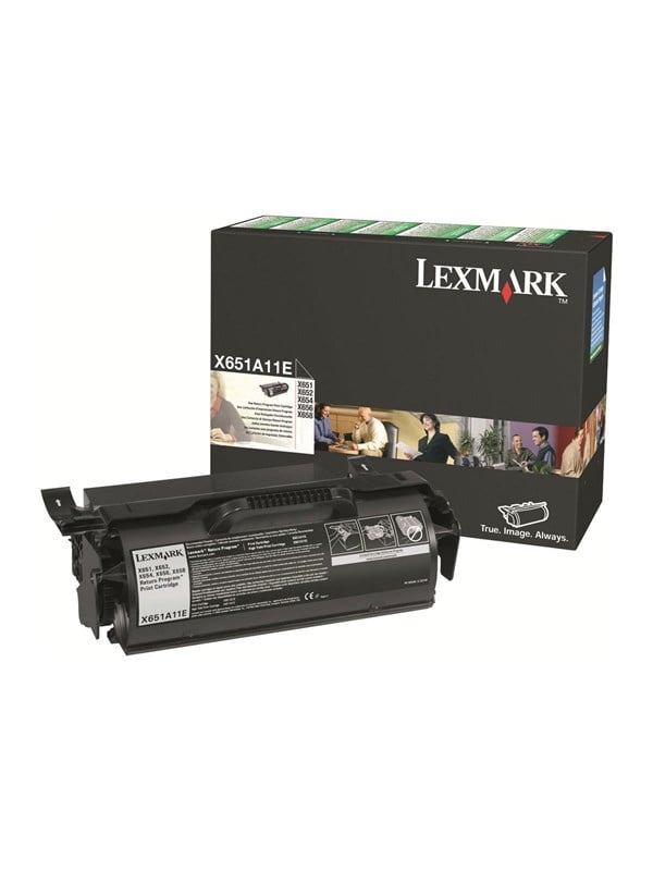 Toner Lexmark X651A11E - sort