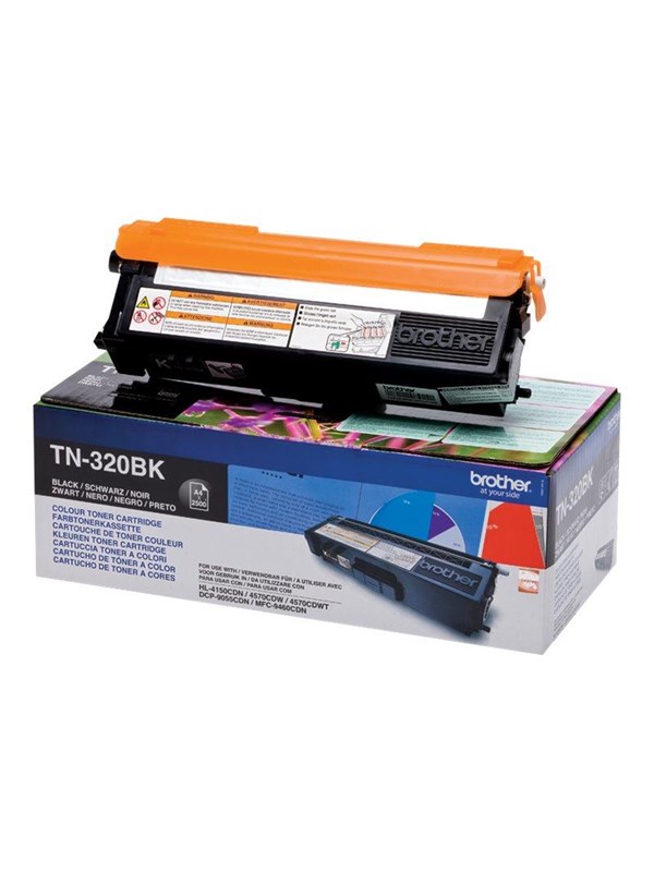 Brother TN-320BK sort tonerpatron - original, høj kapacitet (2.500 sider)